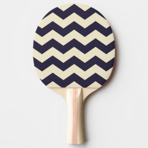 Zigzag Stripe Midnight Ocean Color Ping Pong Paddle