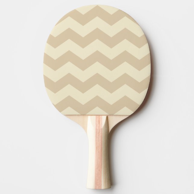 Zigzag Stripe Sand Dune Colour Ping Pong Paddle (Front)