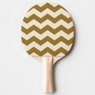 Zigzag Stripe Warm Desert Colour Ping Pong Paddle
