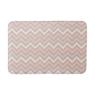 Zigzag Stripes By Watercolor  Bath Mat