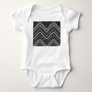 Zigzag Stripes: Hand Drawn Ethnic Baby Bodysuit