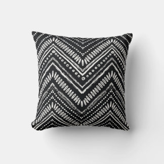 Zigzag Stripes: Hand Drawn Ethnic Cushion