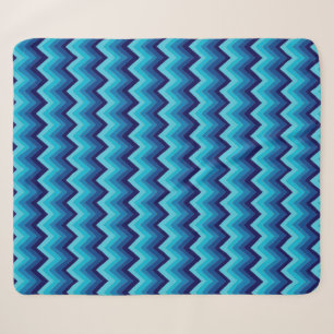 Zigzag Stripes In Watercolor Sherpa Blanket