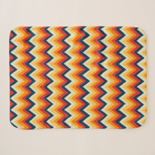Zigzag Stripes In Watercolor Sherpa Blanket