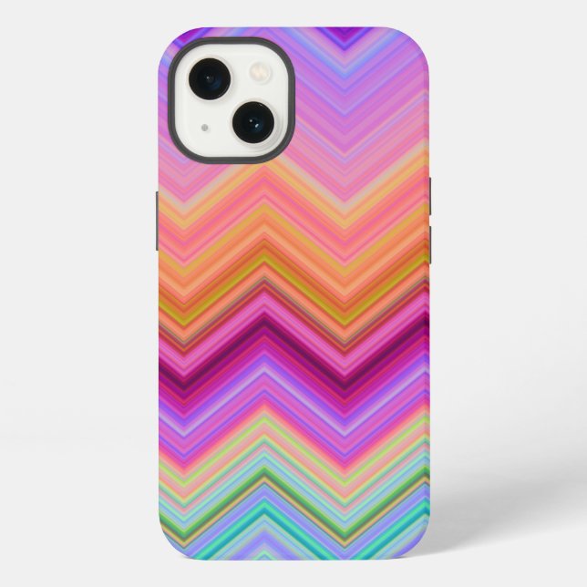 Zigzag Sunset iPhone Case (Back)