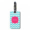 Zigzag Turquoise and Pink Custom Monogram