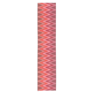 ZIGZAG Waves red + your ideas Short Table Runner