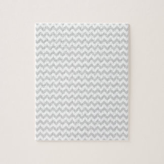Zigzag Wide - White and Light Grey Jigsaw Puzzle