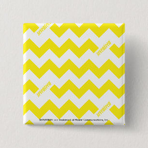 ZigZag Yellow 15 Cm Square Badge