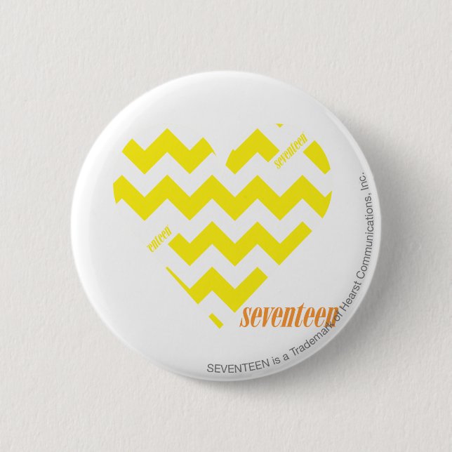 ZigZag Yellow 4 6 Cm Round Badge (Front)