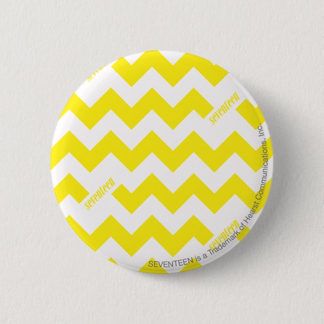 ZigZag Yellow 6 Cm Round Badge (Front)
