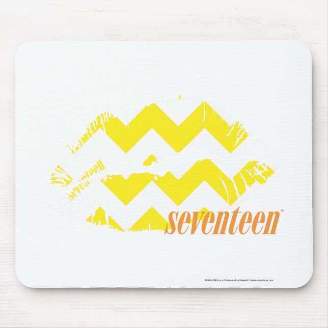 ZigZag Yellow Mouse Pad (Front)