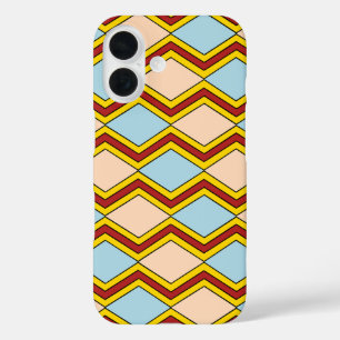 Zigzags and Diamonds Abstract Art iPhone 16 Case