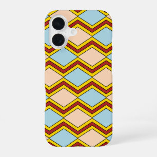 Zigzags and Diamonds Abstract Art iPhone 16 Case