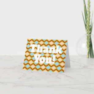 Zigzags and Diamonds Abstract Art Thank You Card