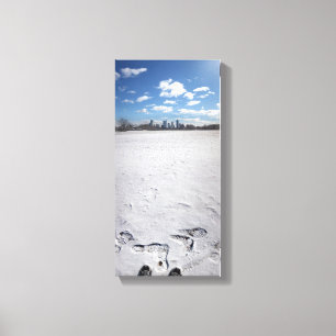 Zilker Park Snow - Austin Texas Downtown Skyline Canvas Print