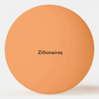 zillionaires orange ping pong ball