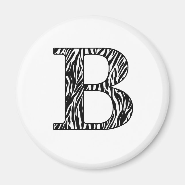 Zilly Zebra B Magnet (Front)