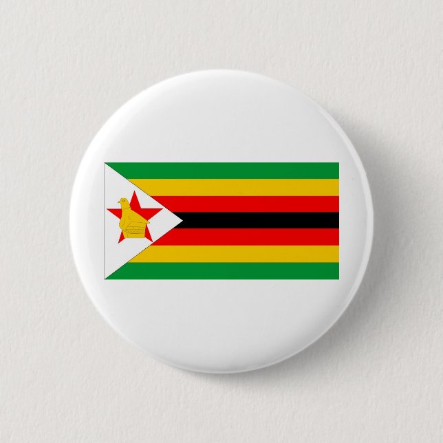 Zimbabwe 6 Cm Round Badge (Front)