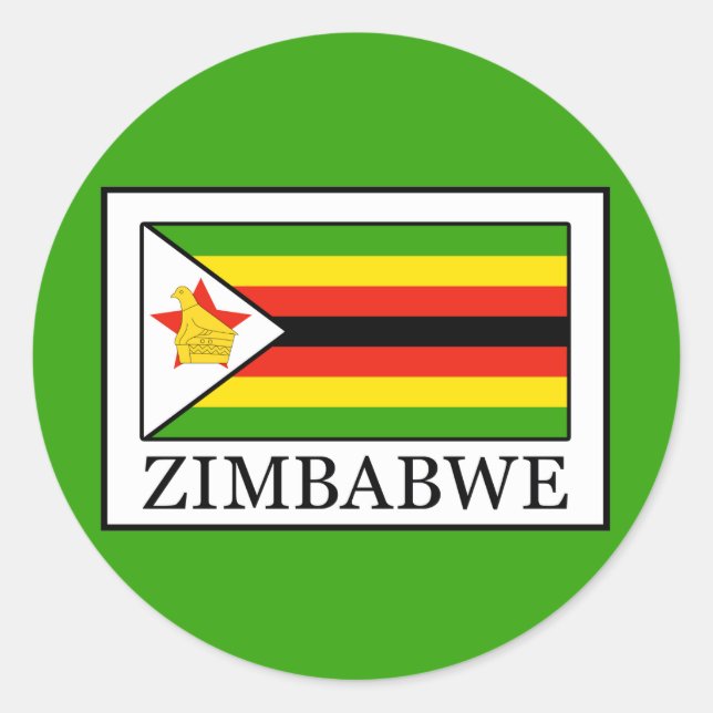 Zimbabwe Classic Round Sticker (Front)