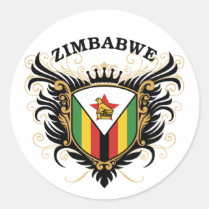 Zimbabwe Classic Round Sticker