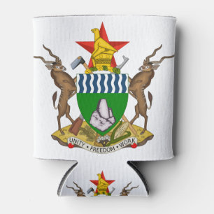 zimbabwe emblem can cooler