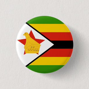 Zimbabwe Flag 3 Cm Round Badge