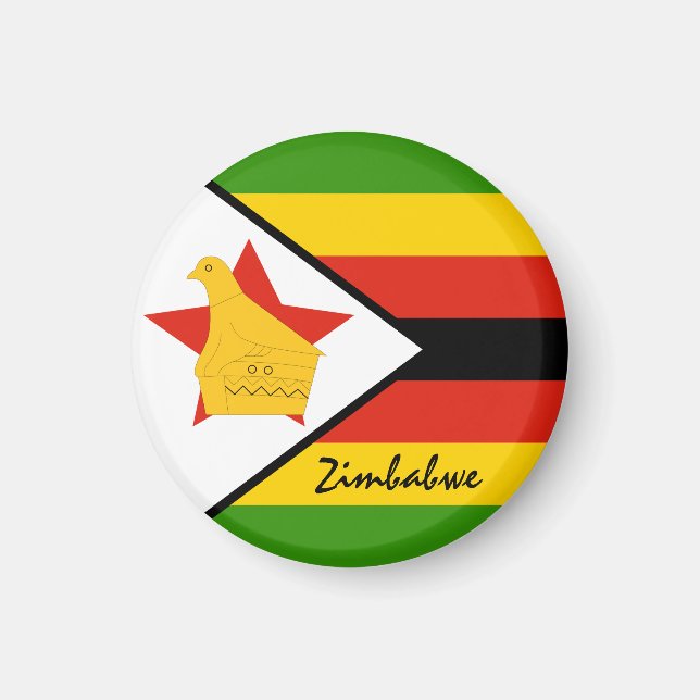 Zimbabwe flag & Africa - travel/sports fans Magnet (Front)