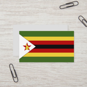 Zimbabwe flag business card