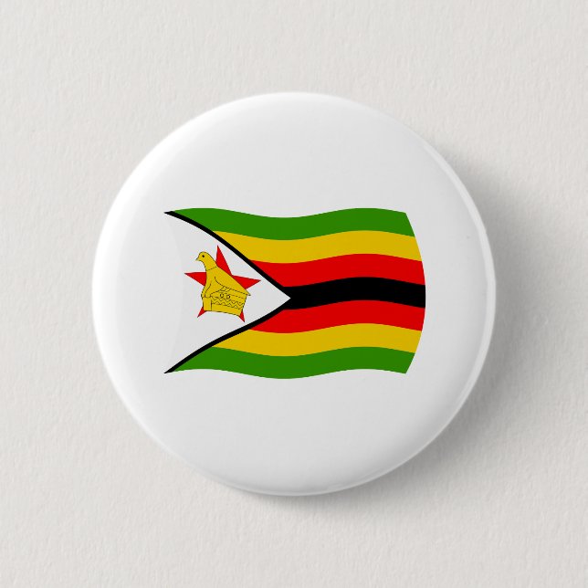 Zimbabwe Flag Button (Front)