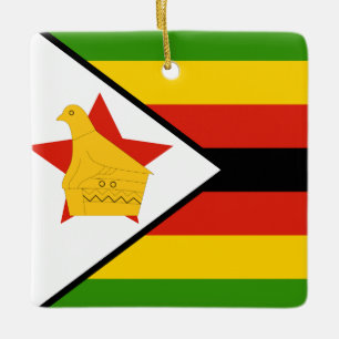 Zimbabwe Flag  Ceramic Ornament