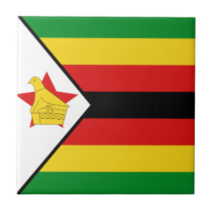 Zimbabwe Flag Ceramic Tile