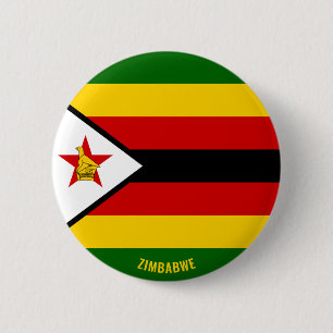Zimbabwe Flag Charming Patriotic Button