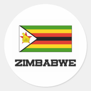 Zimbabwe Flag Classic Round Sticker