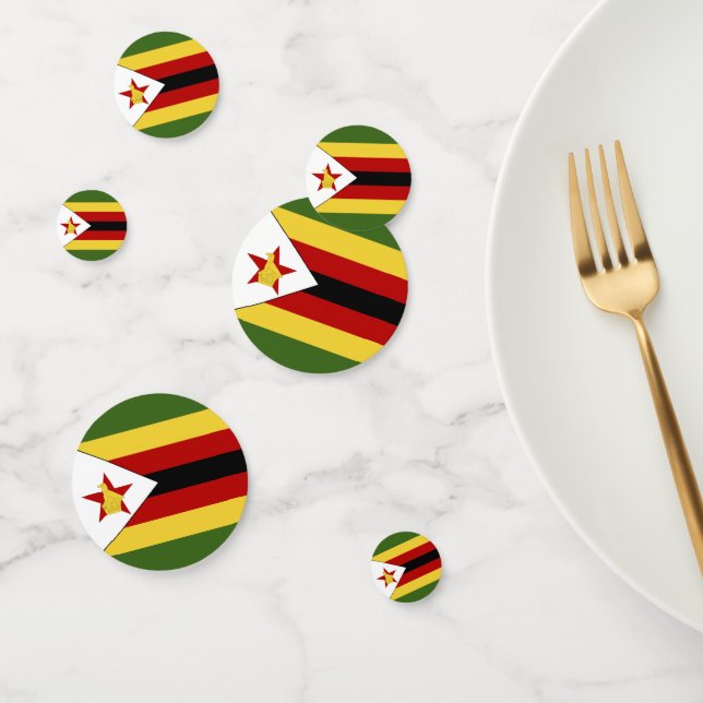 Zimbabwe flag confetti (Group)