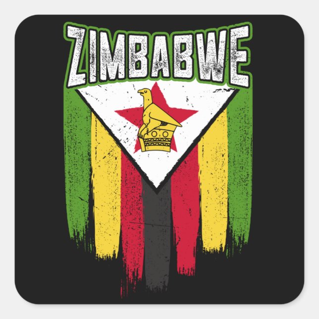 Zimbabwe Flag Gift Idea Zimbabwean Square Sticker (Front)