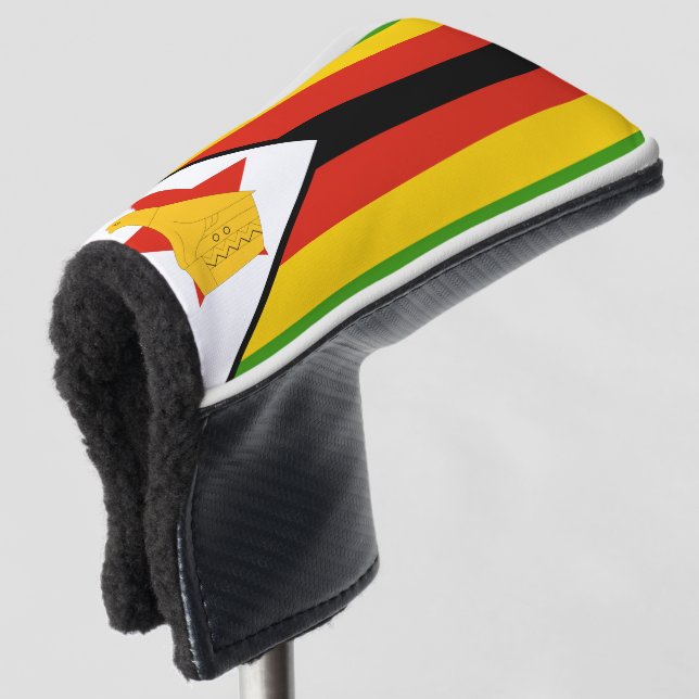 Zimbabwe Flag Golf Head Cover (3/4 Front)