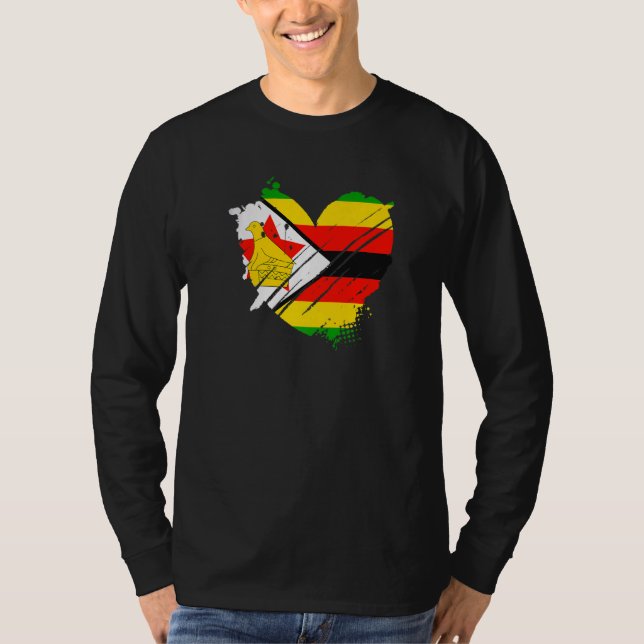 Zimbabwe Flag I love It is in my DNA  Zimbabweans T-Shirt (Front)