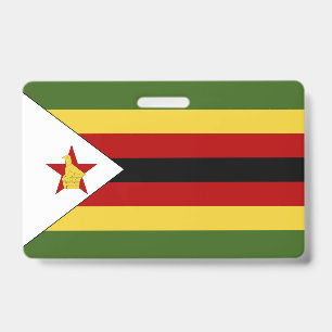 Zimbabwe flag ID badge