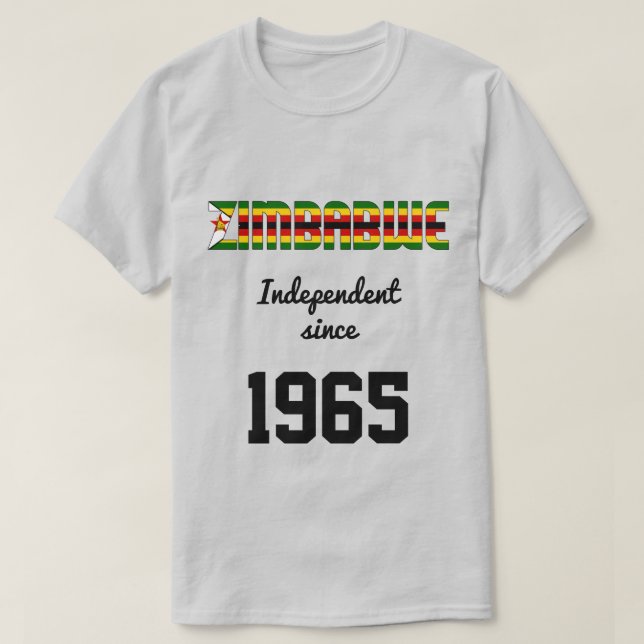 Zimbabwe Flag Independence Celebration T-Shirt (Design Front)