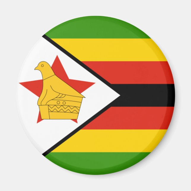 zimbabwe flag magnet (Front)