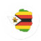 Zimbabwe flag map