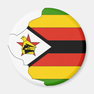 Zimbabwe flag map magnet