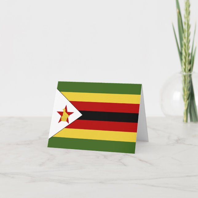 Zimbabwe flag note card (Front)