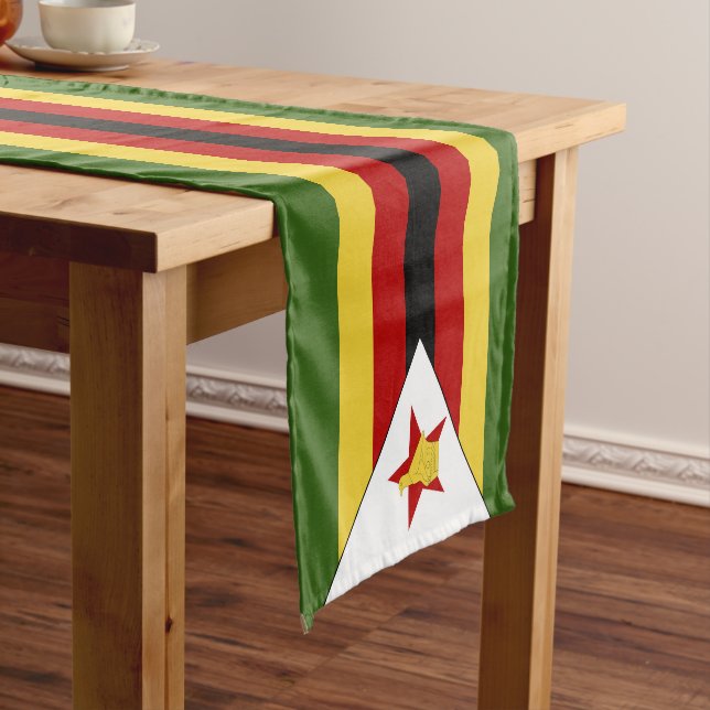 Zimbabwe flag short table runner (In Situ)
