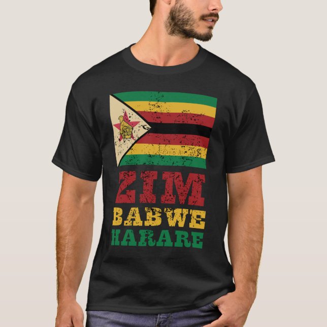 Zimbabwe Flag T-Shirt (Front)