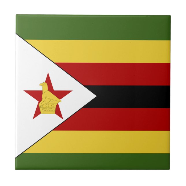 Zimbabwe flag tile (Front)