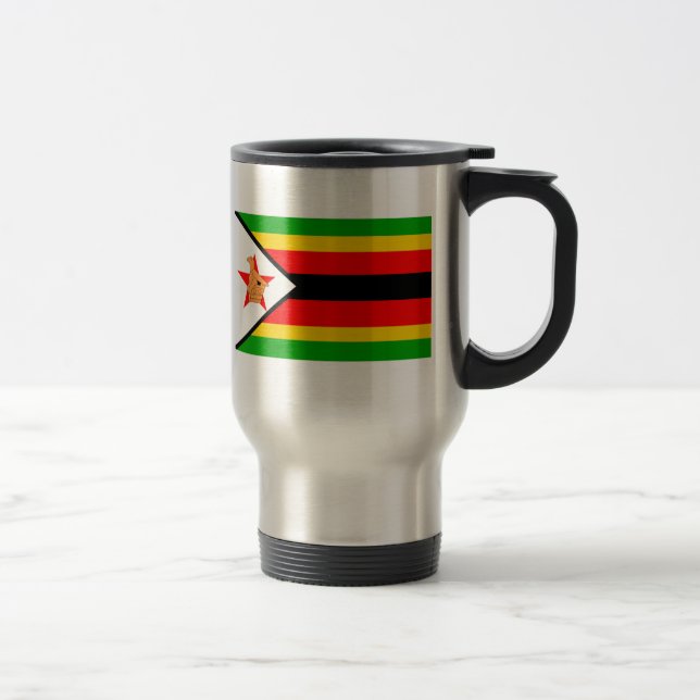 Zimbabwe Flag Travel Mug (Right)