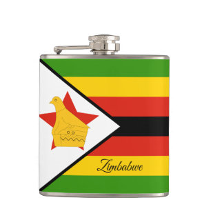 Zimbabwe Flag & travel Zimbabwe /sports fans Hip Flask
