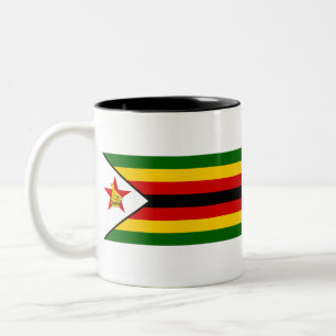 Zimbabwe Flag Two-Tone Coffee Mug